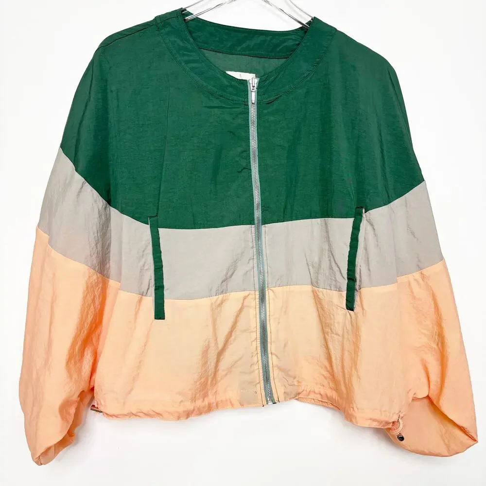 Anthropologie Elevenses Colorblocked Windbreaker XS/S